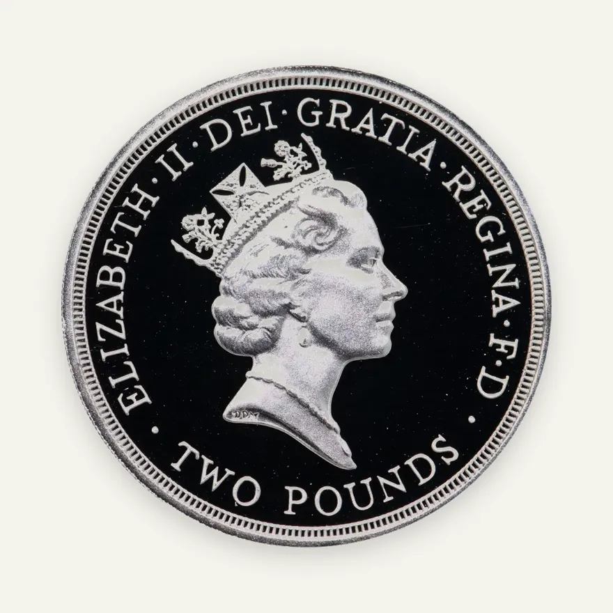 Великобритания 2 фунта (pounds) 1986  XIII Игры Содружества, реверс