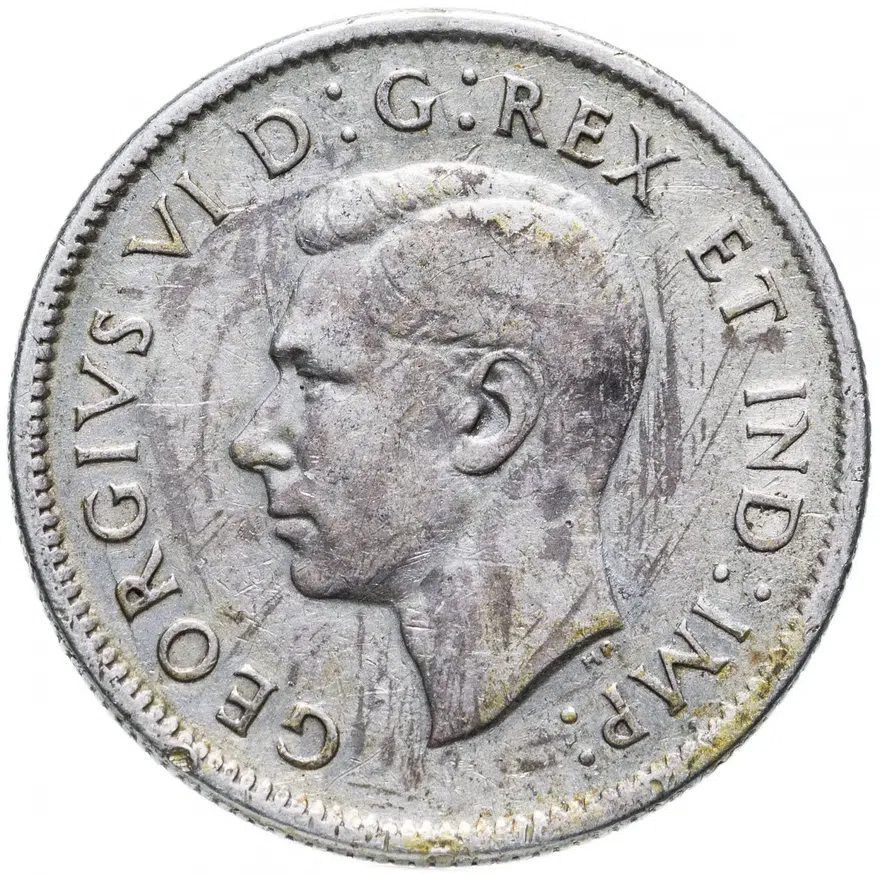 Канада 25 центов (квотер, cents) 1938, реверс