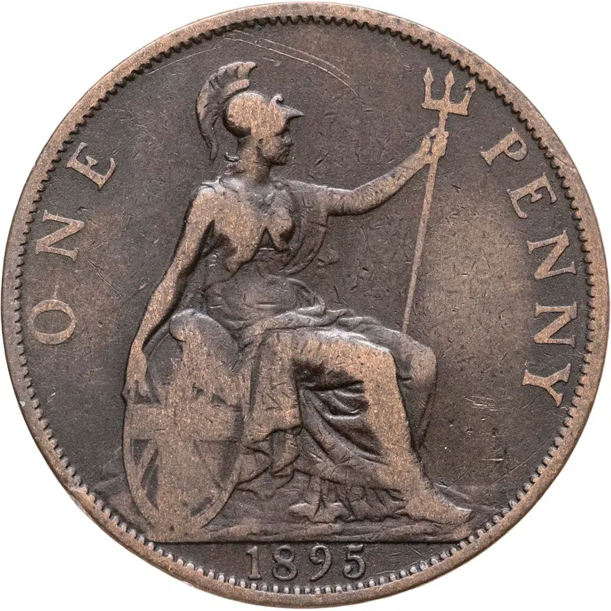 Великобритания 1 пенни (penny) 1895, реверс