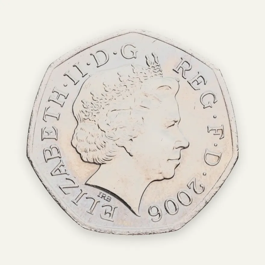 Великобритания 50 пенсов (pence) 2006 "Героический акт", реверс