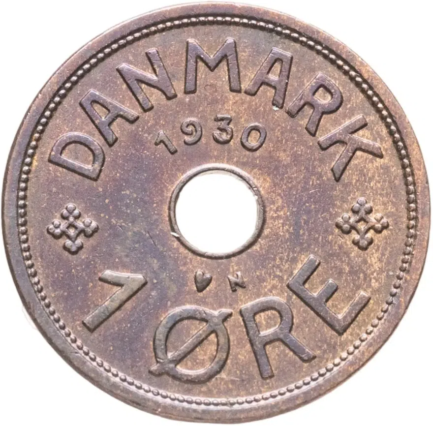 Дания 1 эре (ore) 1930