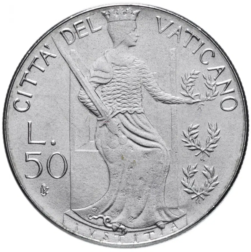 Ватикан 50 лир (lire) 1980