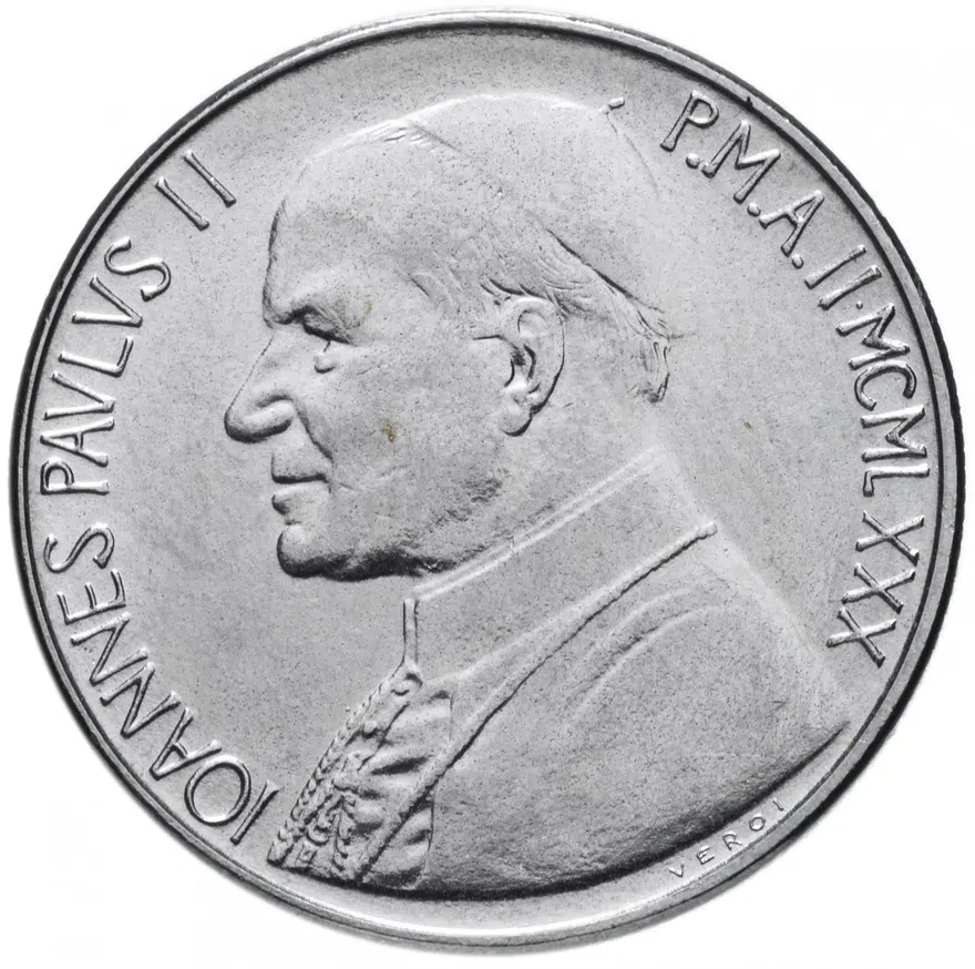 Ватикан 50 лир (lire) 1980, реверс