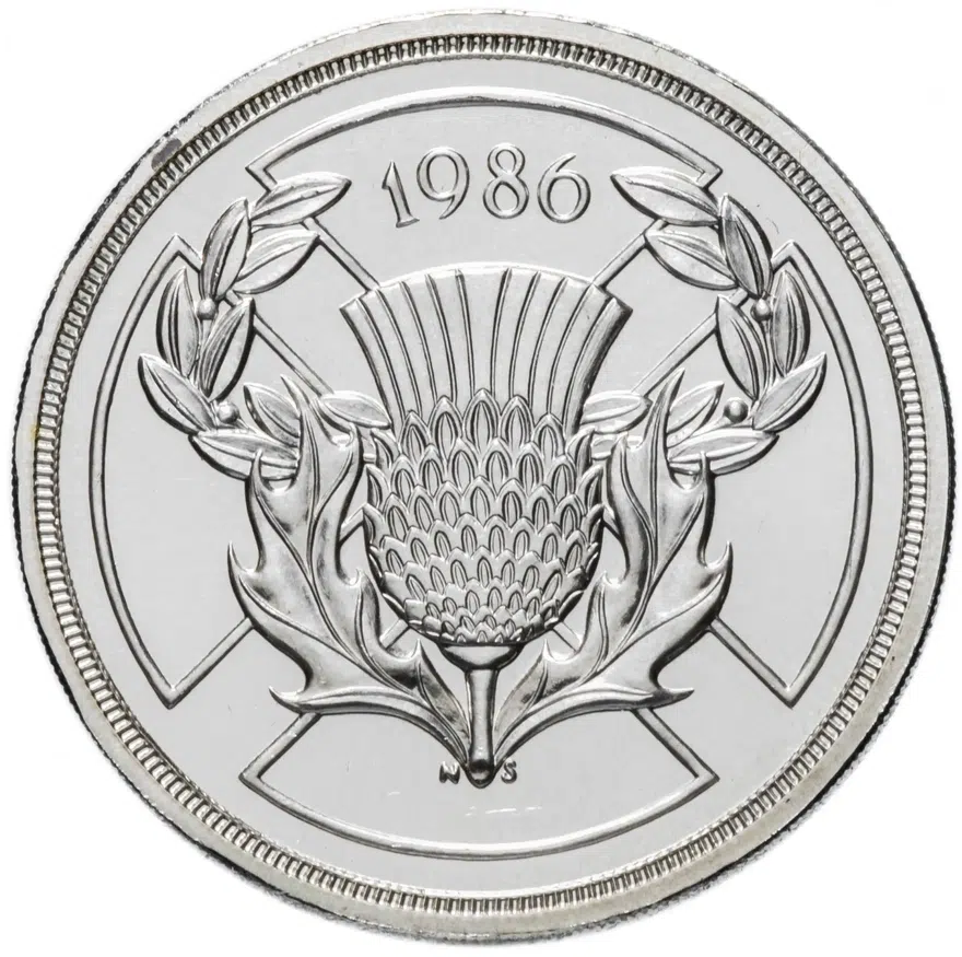 Великобритания 2 фунта (pounds) 1986 "XIII Игры Содружества"