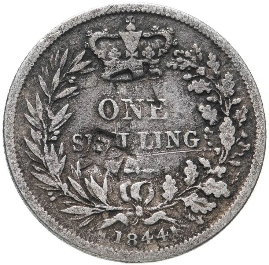 Великобритания 1 шиллинг (shilling) 1844