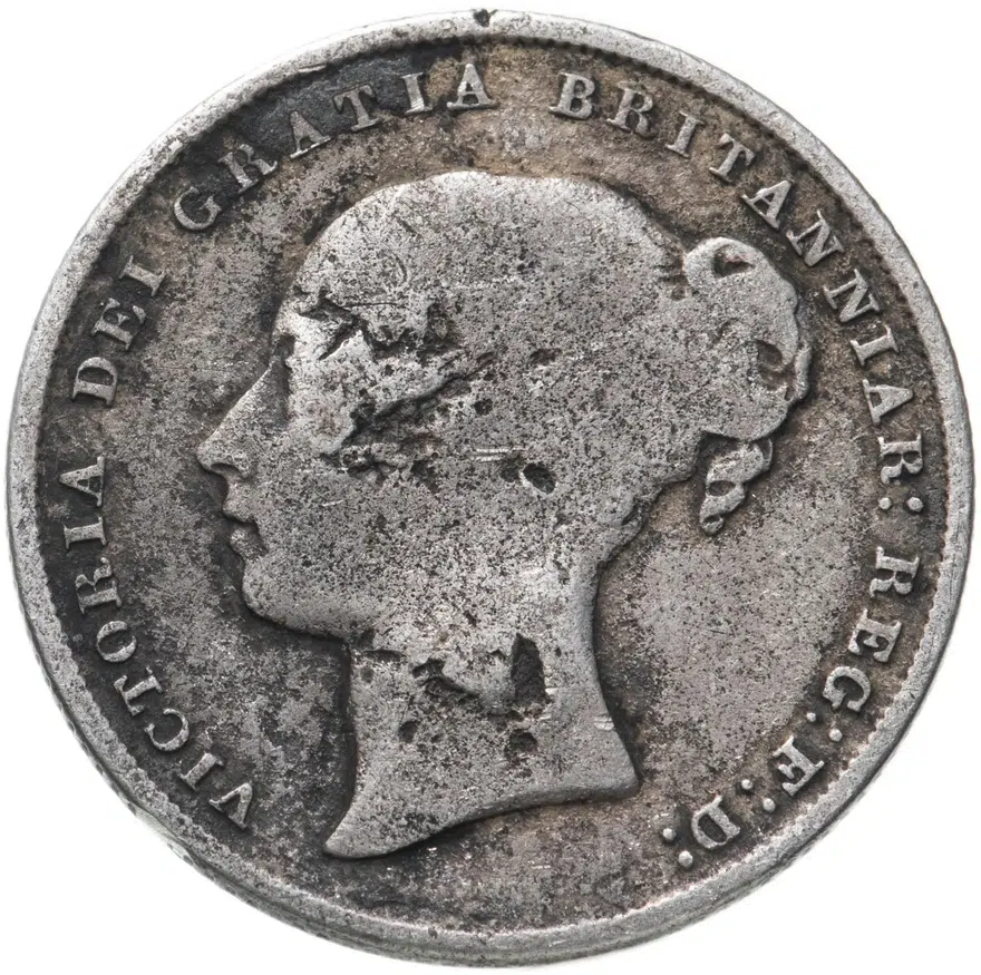 Великобритания 1 шиллинг (shilling) 1844, реверс