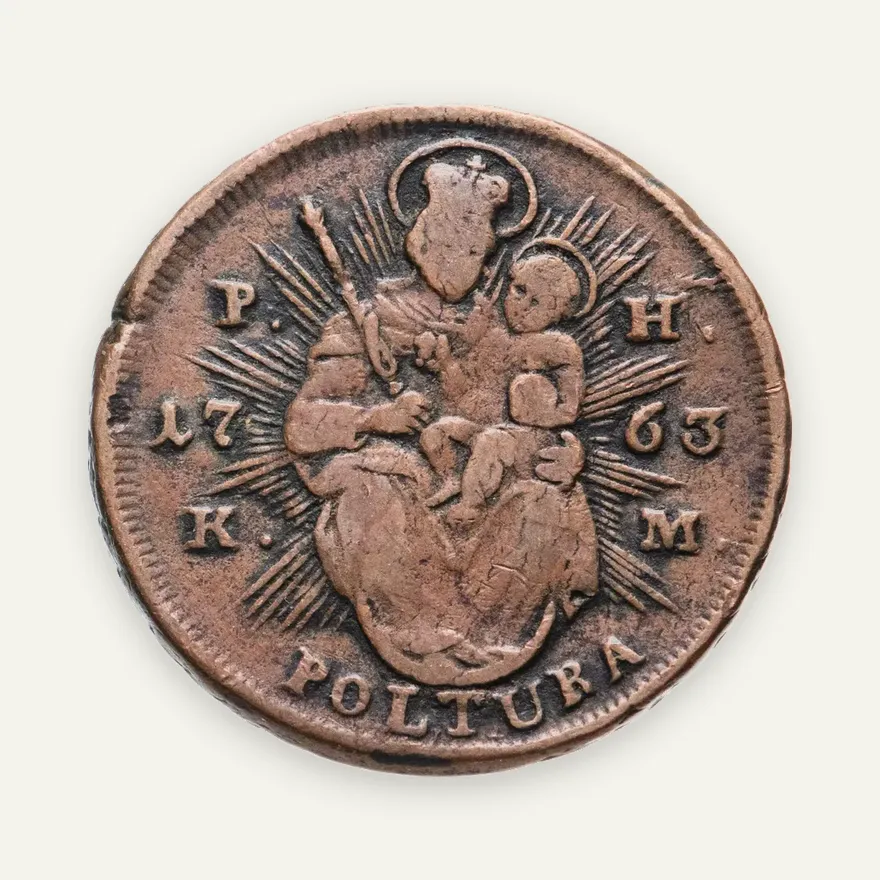Венгрия полтура  1763, реверс