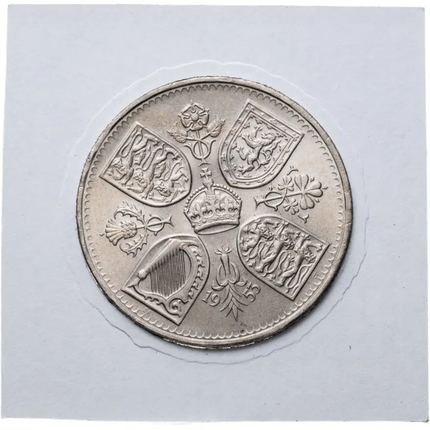Великобритания 5 шиллингов (shillings) 1953  Коронация Королевы Елизаветы II, реверс