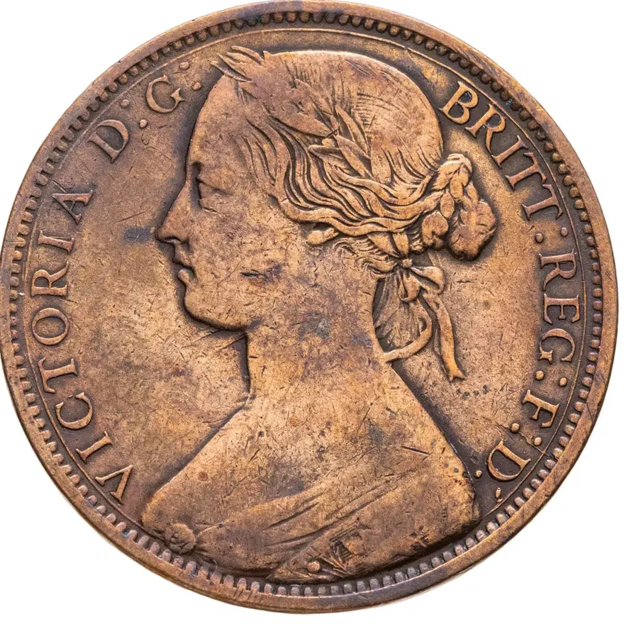 Великобритания 1 пенни (penny) 1862