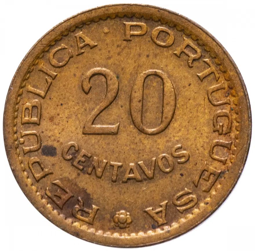 Мозамбик 20 сентаво (centavos) 1974, реверс