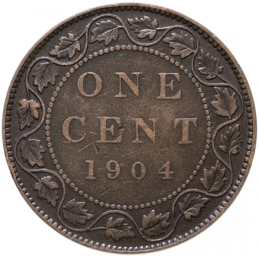 Канада 1 цент 1904, аверс