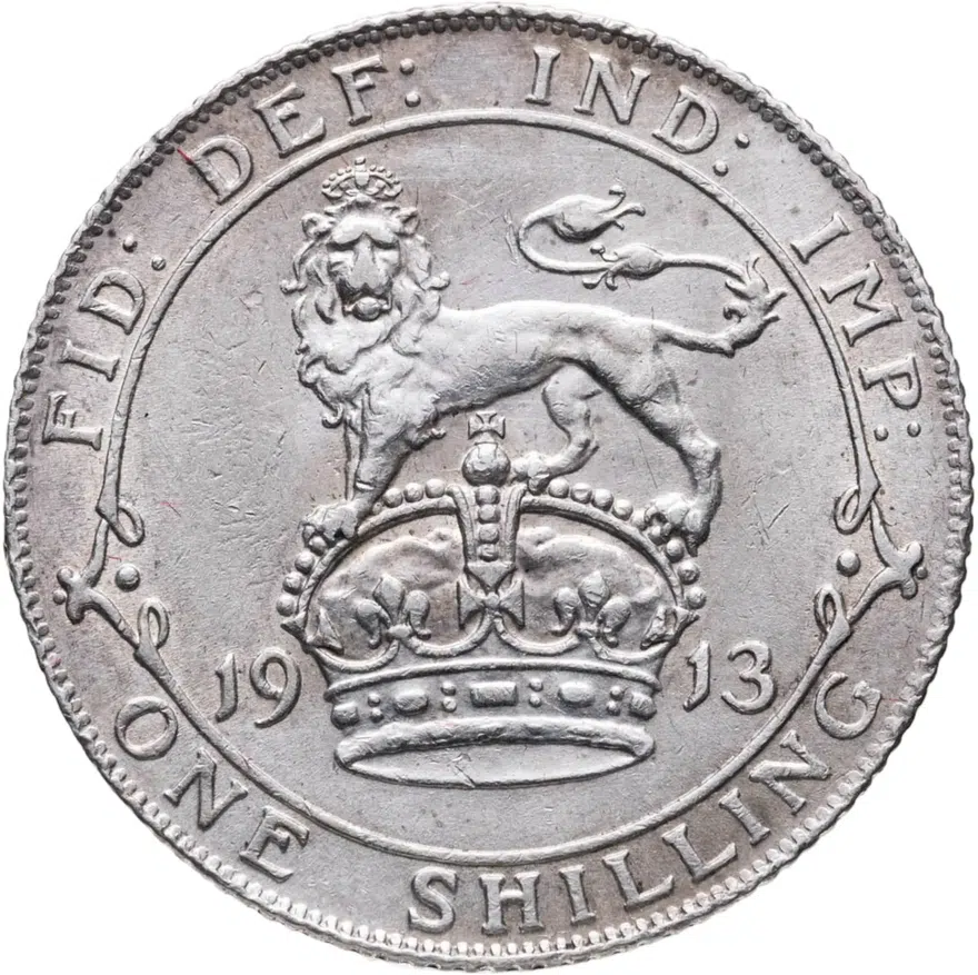 Великобритания 1 шиллинг (shilling) 1913, аверс