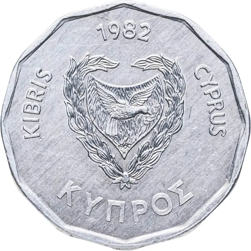 Кипр 5 милей (mils) 1982, реверс