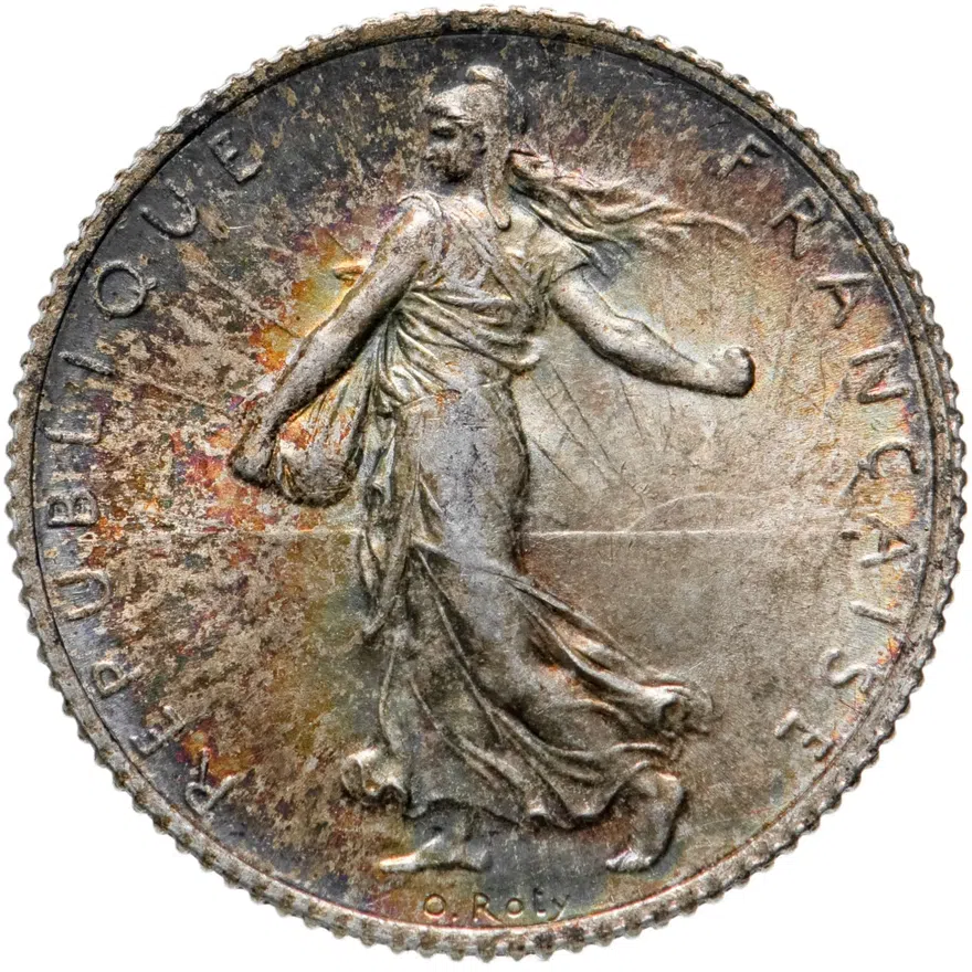 Франция 1 франк (franc) 1919, аверс