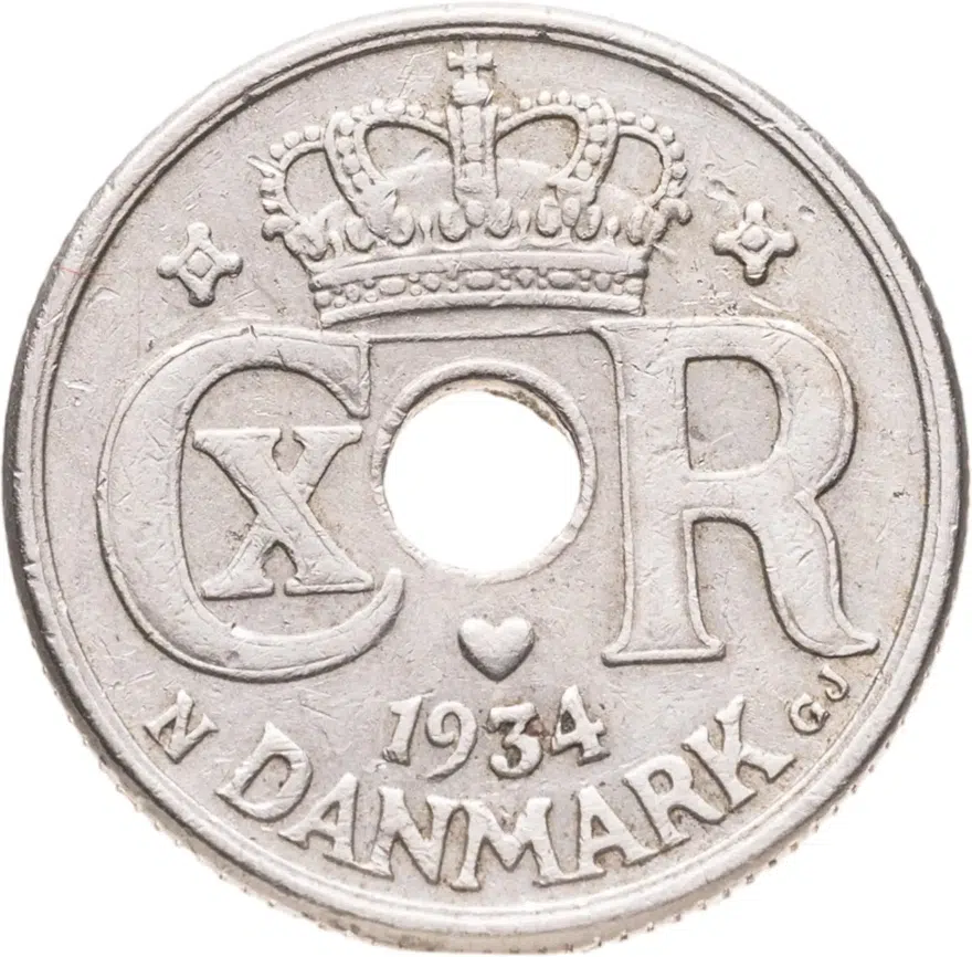 Дания 10 эре (ore) 1934