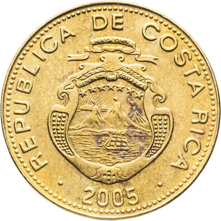 Коста-Рика 25 колонов (colones) 2005, реверс