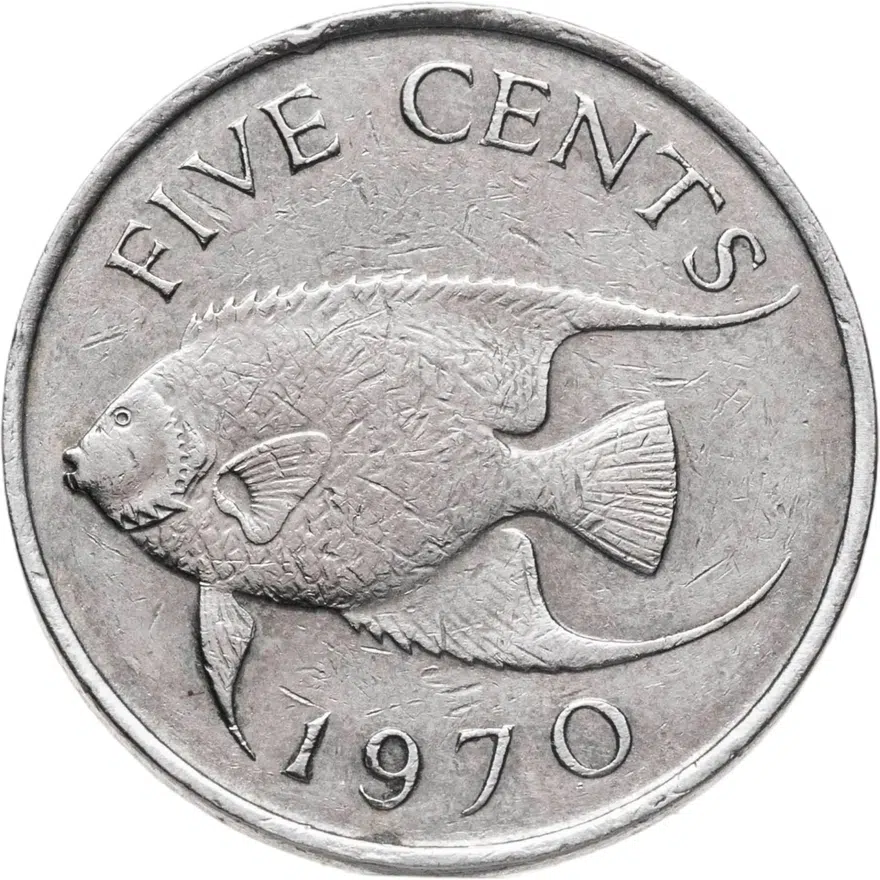 Бермуды 5 центов (cents) 1970