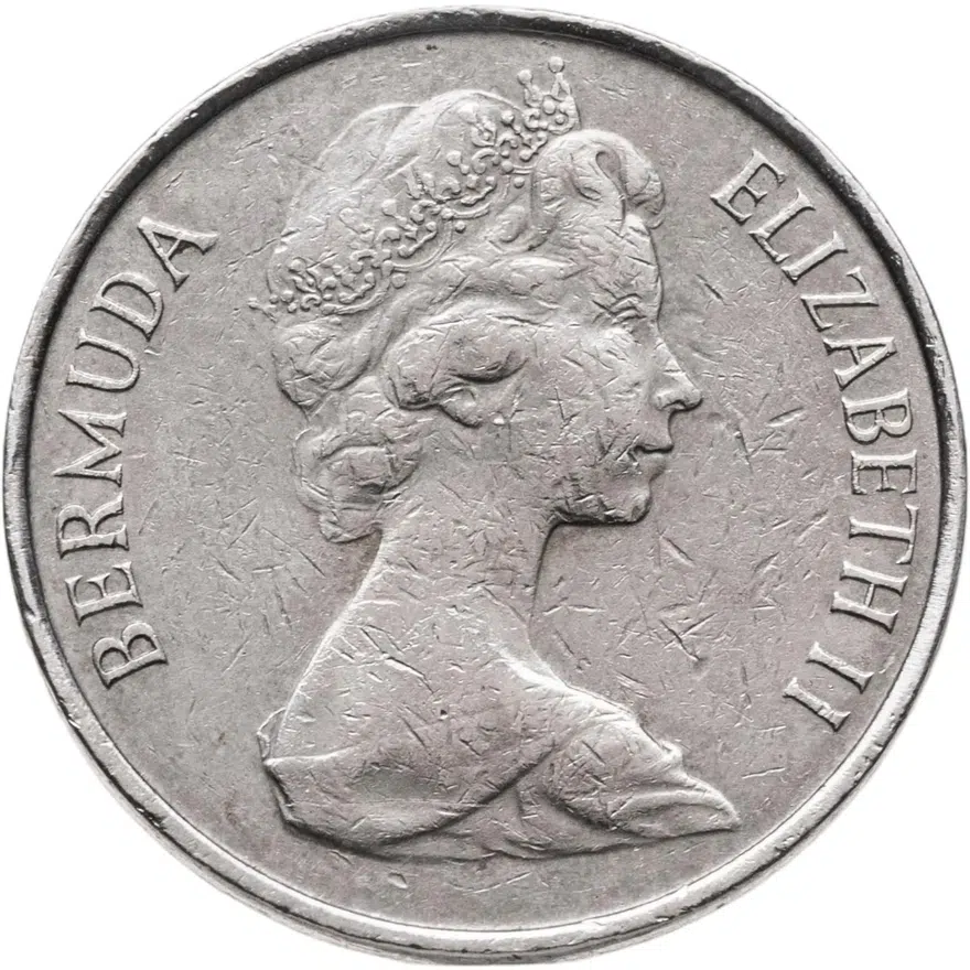 Бермуды 5 центов (cents) 1970, реверс