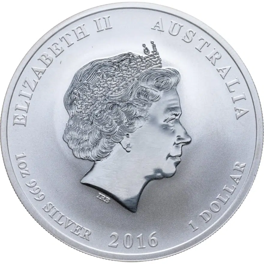 Австралия 1 доллар (dollar) 2016 P Year of the Monkey (год Обезьяны), реверс