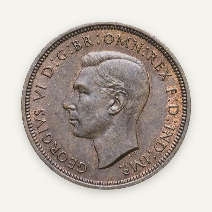 Великобритания  1/2 пенни (penny) 1937, реверс