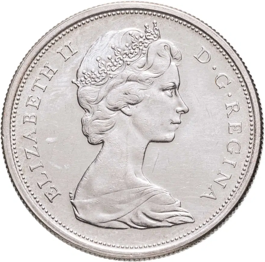 Канада 50 центов (cents) 1965, реверс