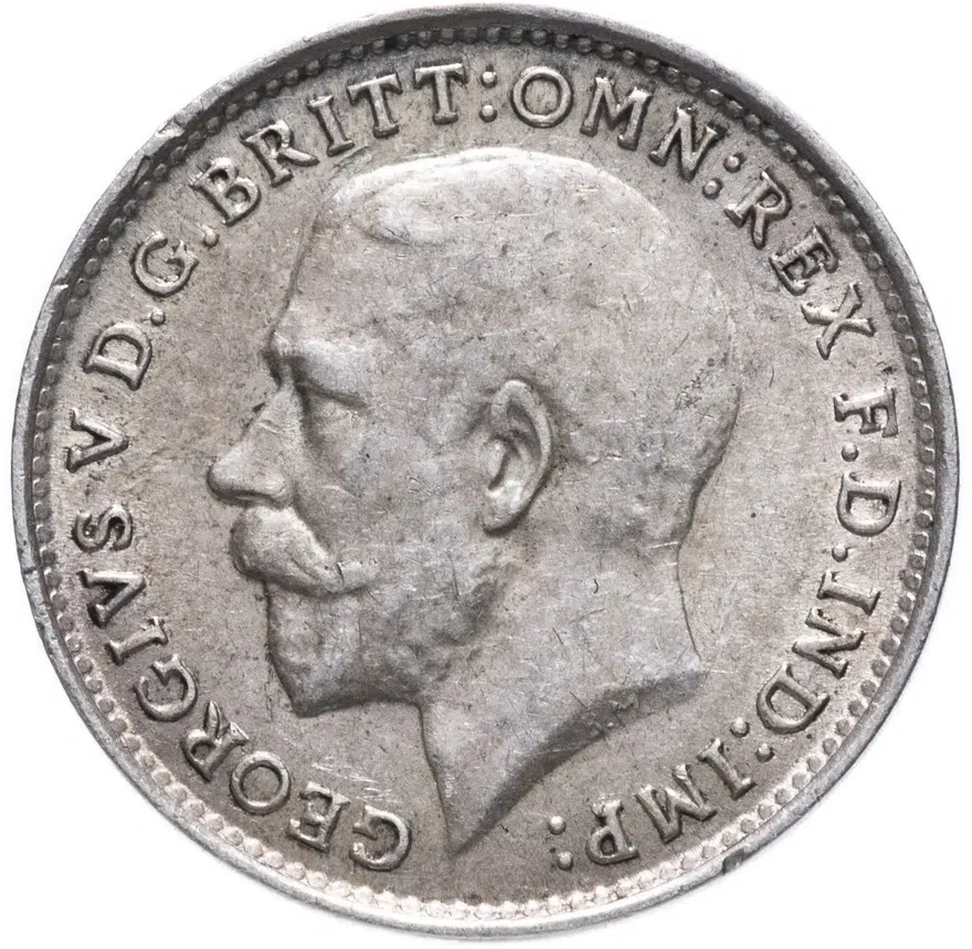 Великобритания  3 пенса (pence) 1918, реверс
