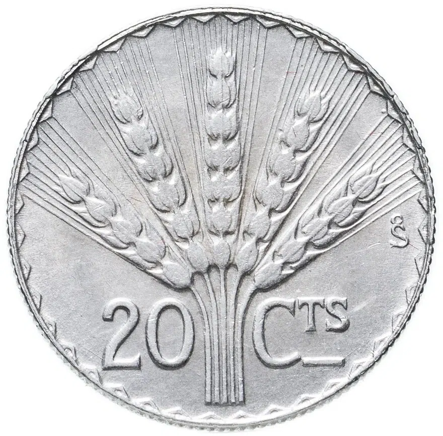 Уругвай 20 сентесимо (centesimos) 1942, реверс