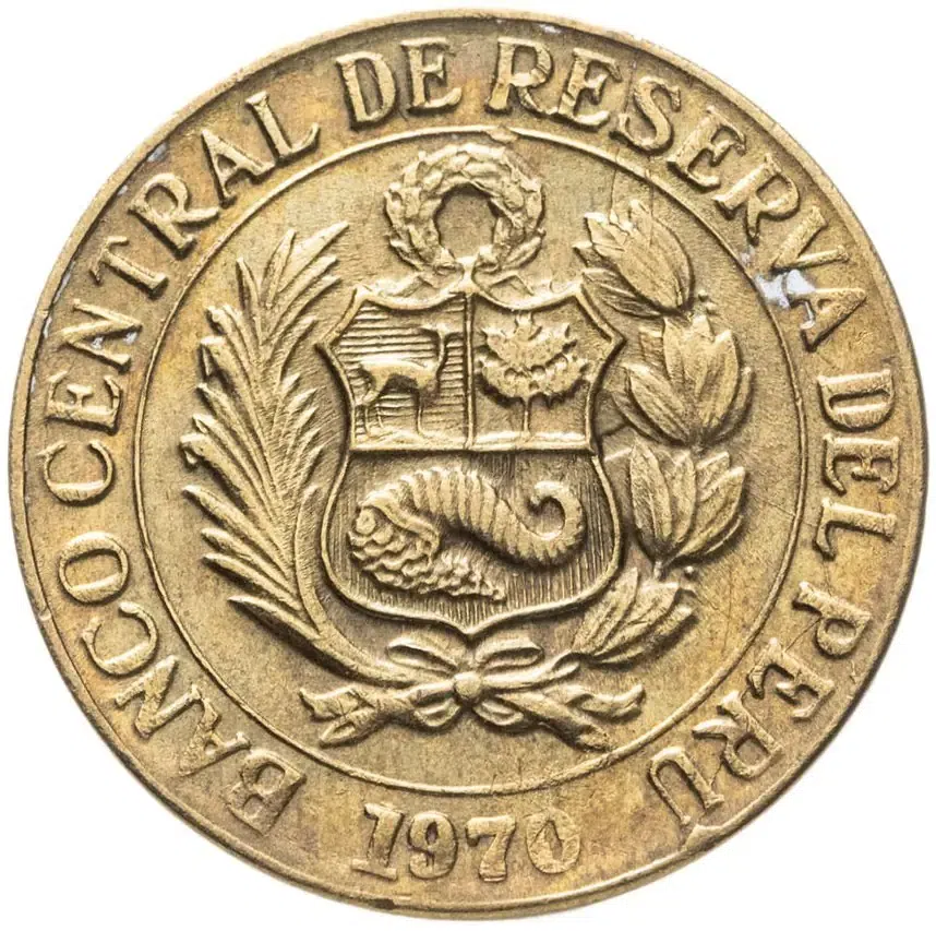 Перу 10 сентаво (centavos) 1970, реверс