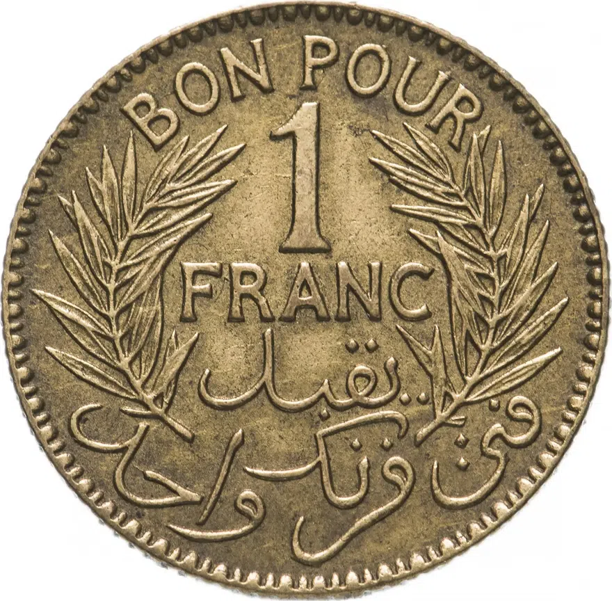 Тунис 1 франк (franc) 1921