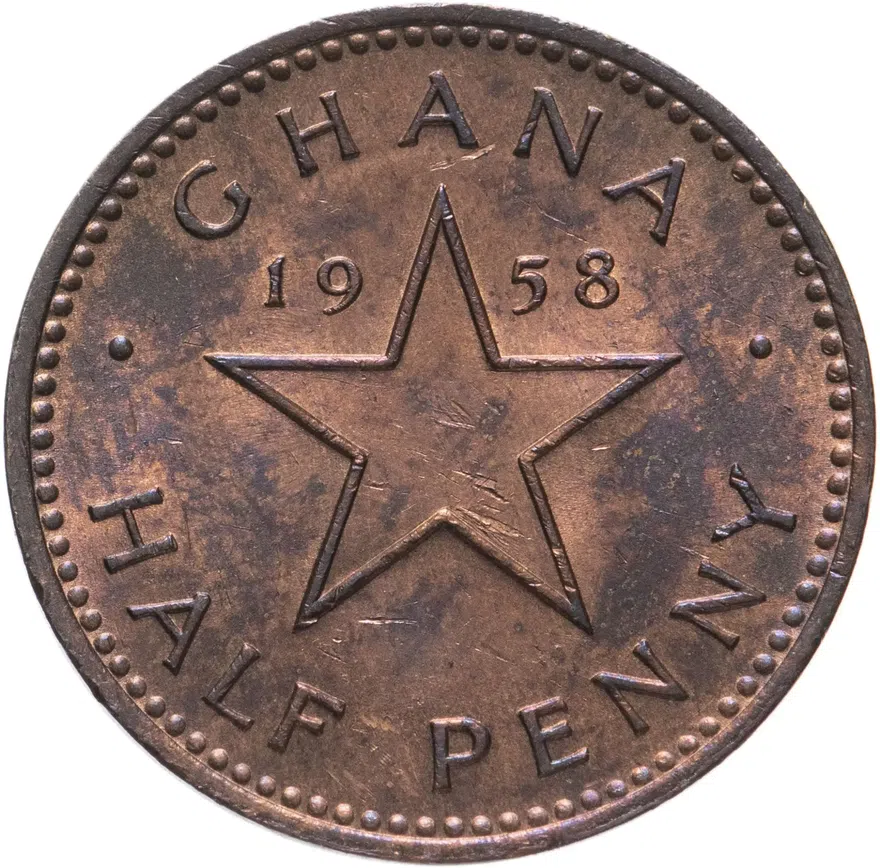 Гана 1/2 пенни (penny) 1958