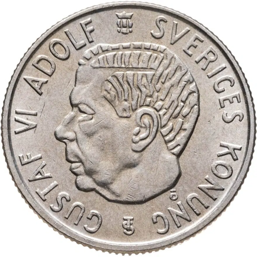 Швеция 2 кроны (kronor) 1959, аверс