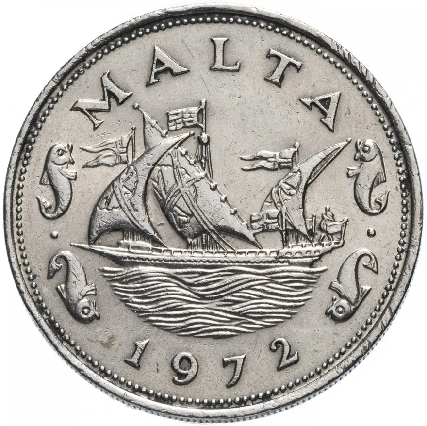 Мальта 10 центов 1972, реверс