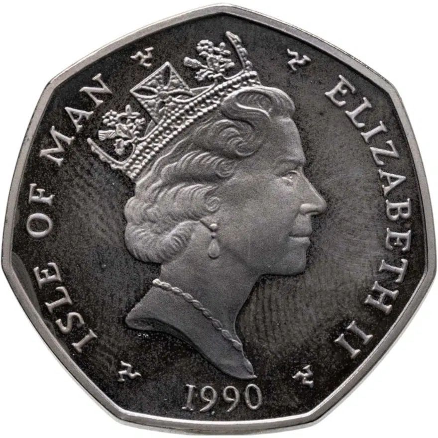 Остров Мэн 50 пенсов (pence) 1990 Рождество