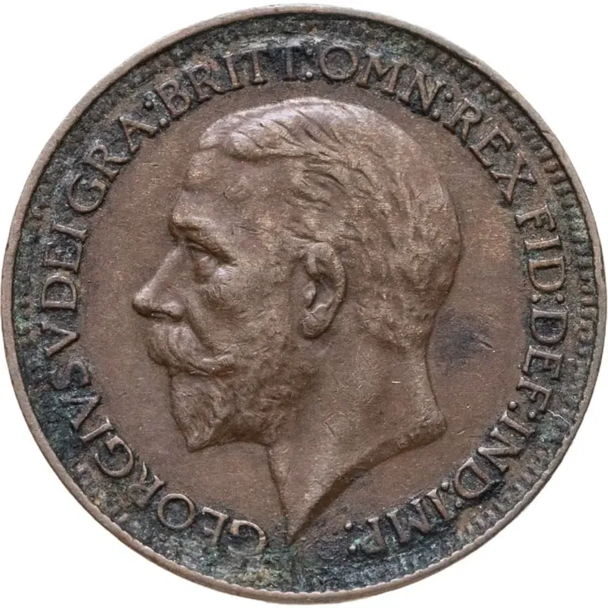 Великобритания 1 фартинг (farthing) 1927, реверс