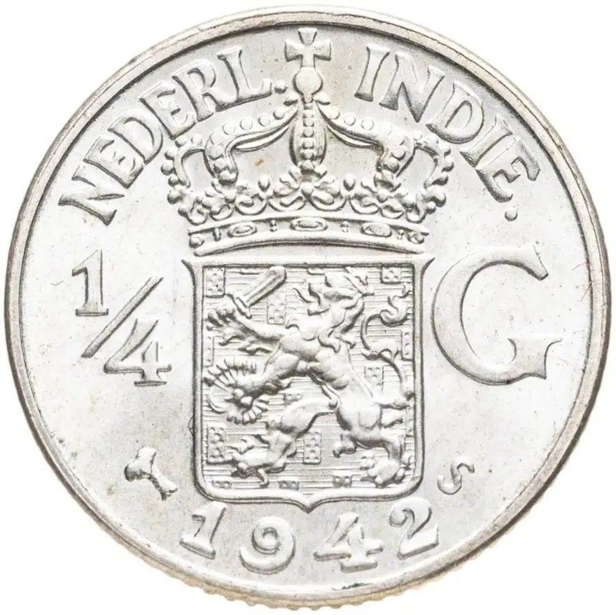 Голландская Ост-Индия 1/4 гульдена (gulden) 1942, реверс