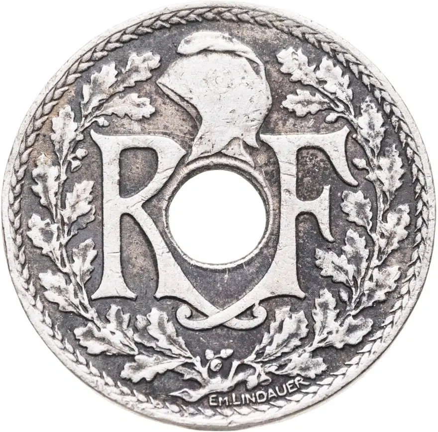 Франция 25 сантимов (centimes) 1931, реверс