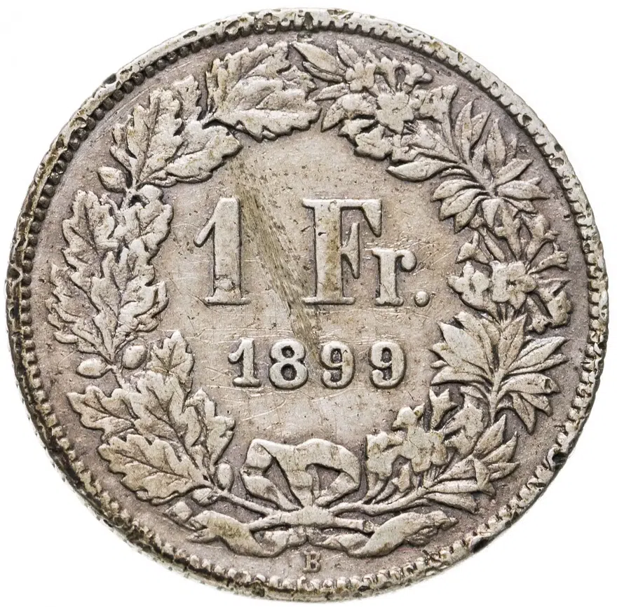 Швейцария 1 франк (franc) 1899
