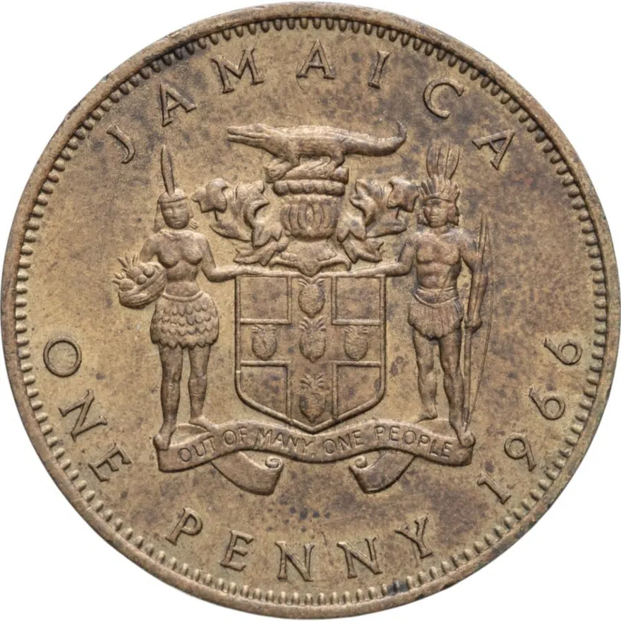 Ямайка 1 пенни (penny) 1966, реверс