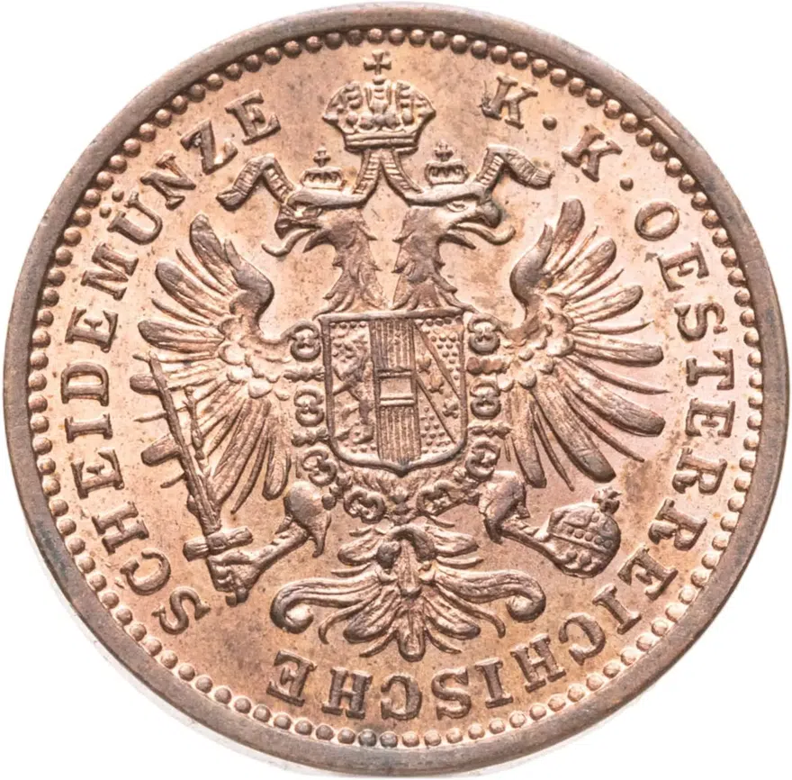 Австрия 1 крейцер (kreuzer) 1891, реверс