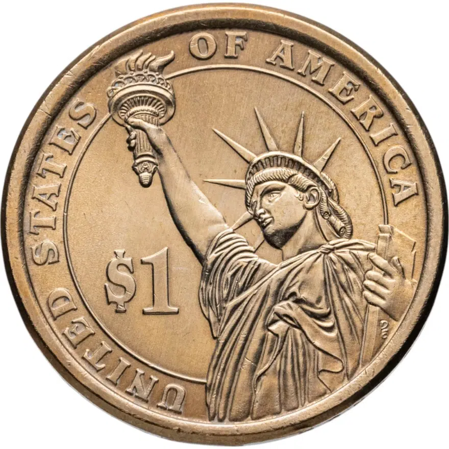 США 1 доллар (dollar) 2015 P Гарри Трумэн (33-й президент США) знак монетного двора "P" - Филадельфия