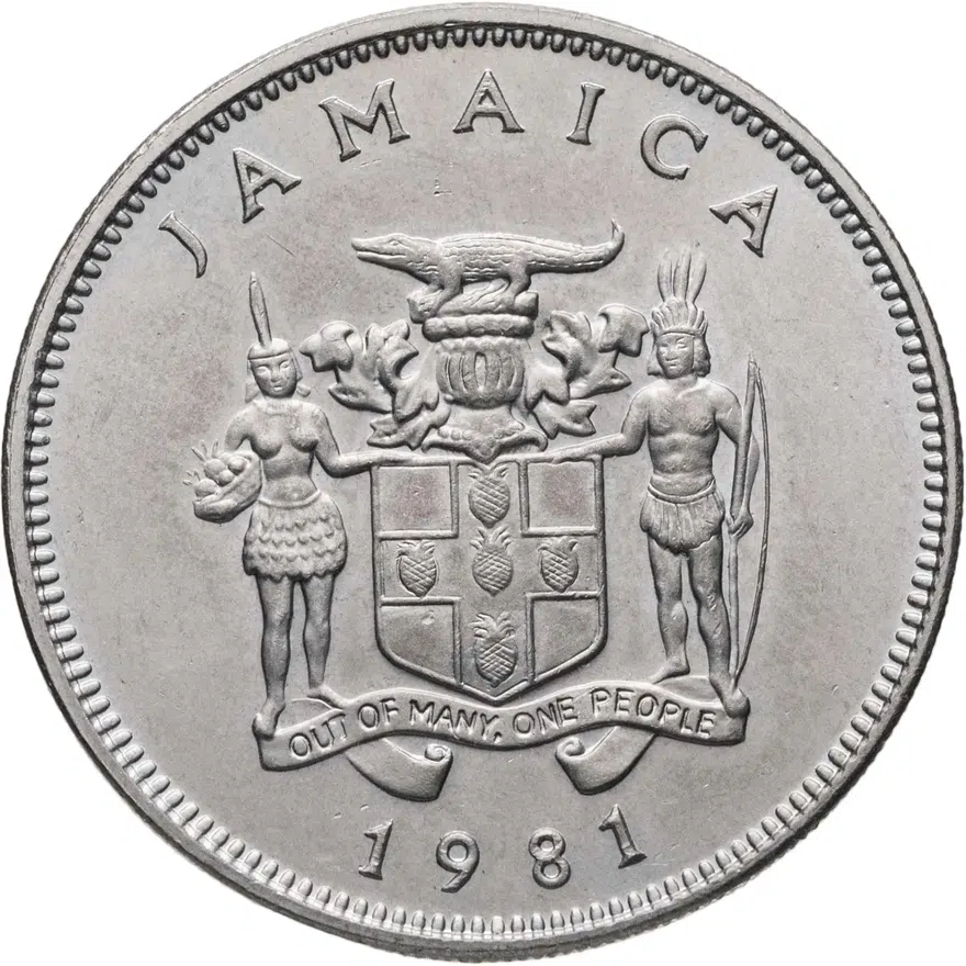 Ямайка 20 центов (cents) 1981 ФАО - WORLD FOOD DAY OCTOBER 16.1981 Без отметки монетного двора, реверс