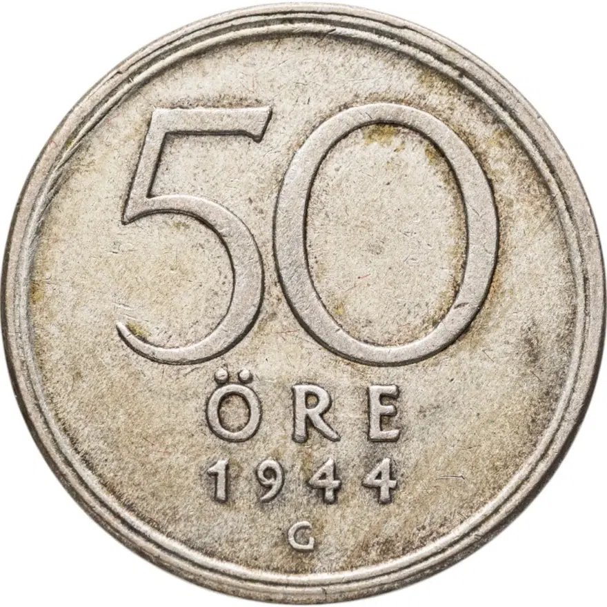Швеция 50 эре (ore) 1944