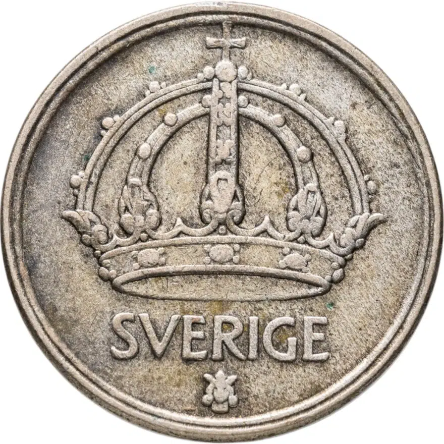 Швеция 50 эре (ore) 1944, реверс
