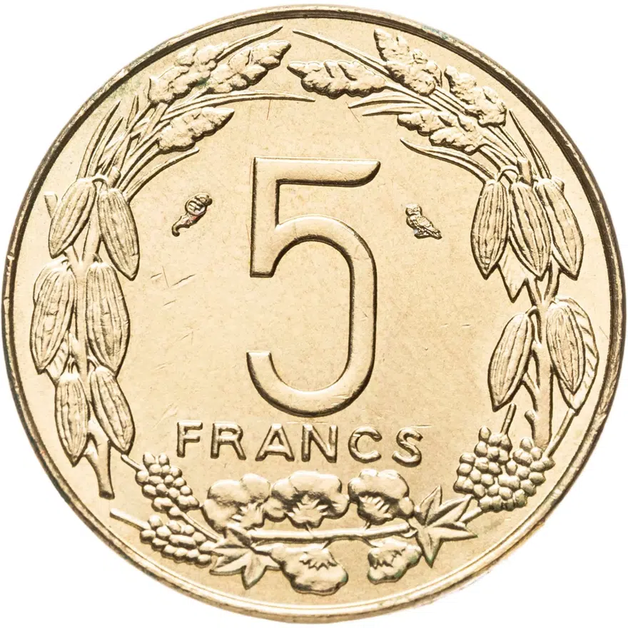 Экваториальная Африка, Камерун 5 франков (francs) 1968