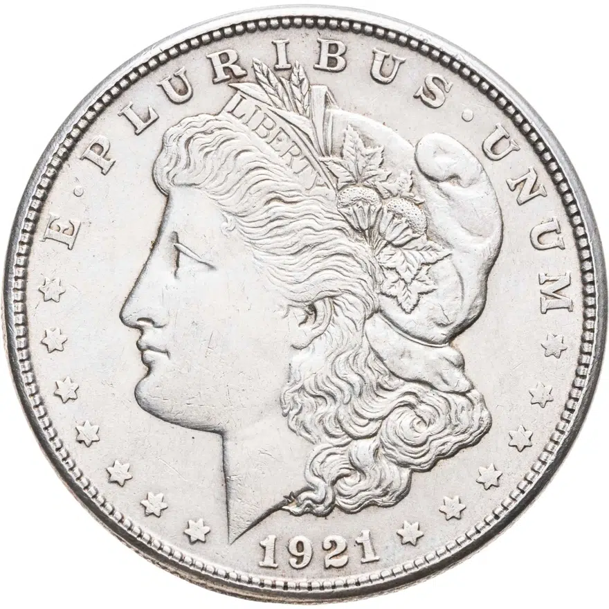 США 1 доллар (dollar) 1921 S Morgan Dollar (доллар Моргана) знак монетного двора "S" - Сан-Франциско