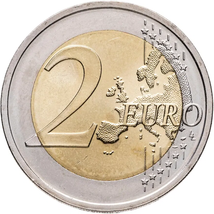 Литва 2 евро 2015  "Литовский язык", реверс