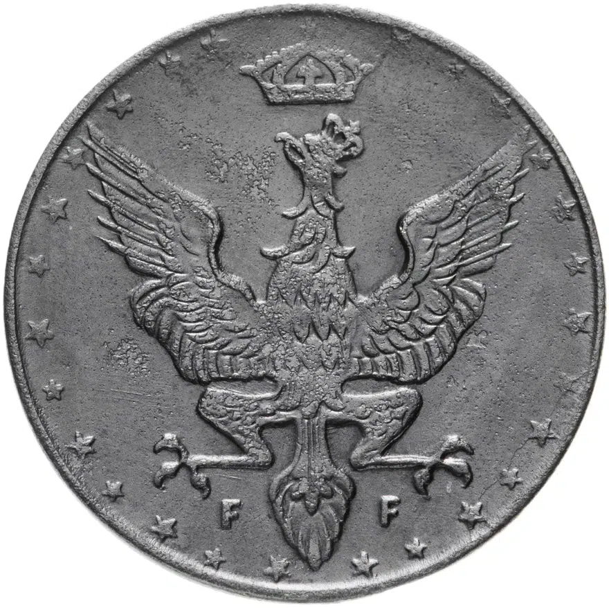 Польша 20 фенигов (fenigow) 1917, реверс