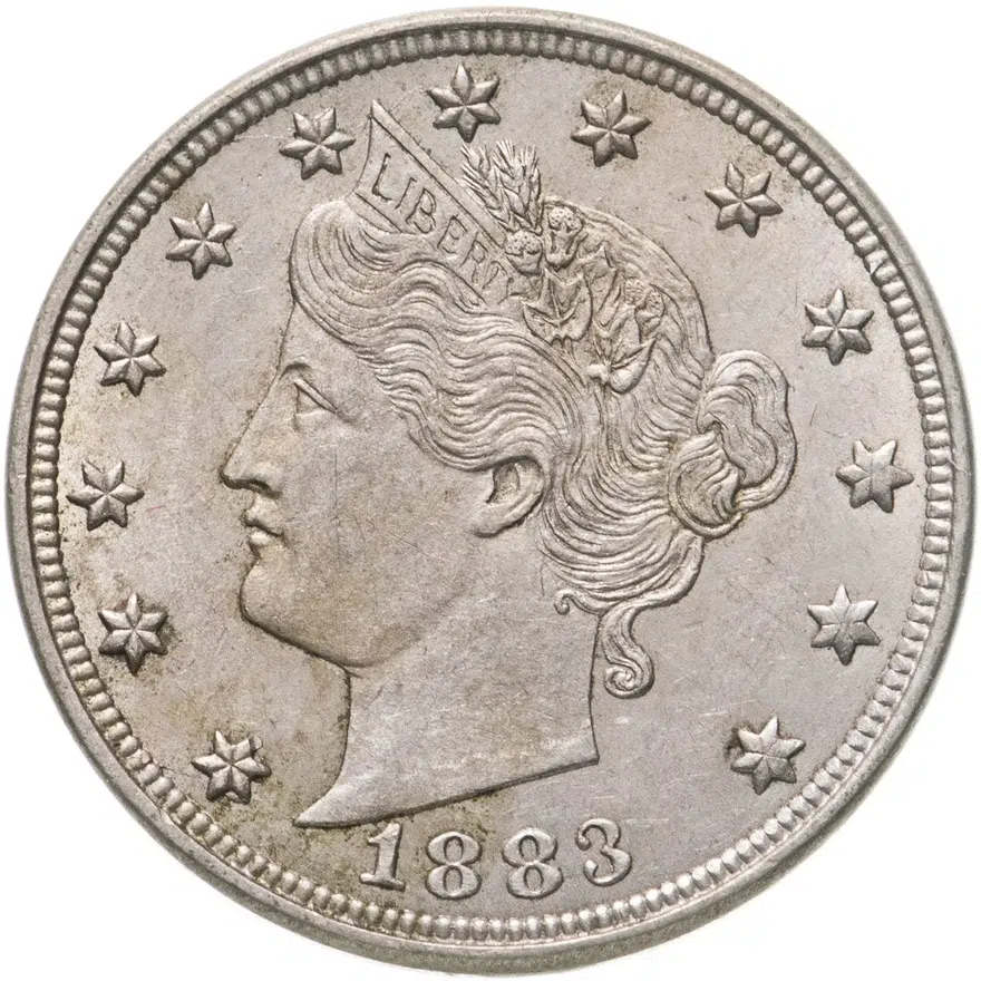 США 5 центов (cents) 1883  Liberty Nickel