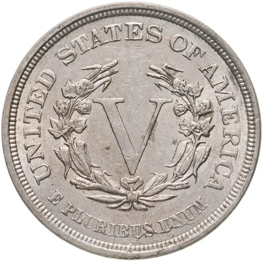 США 5 центов (cents) 1883  Liberty Nickel, реверс