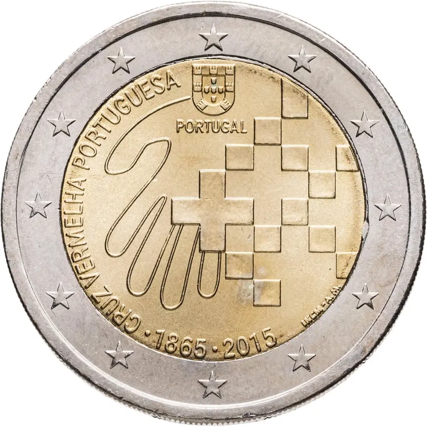 Португалия 2 евро (euro) 2015 150 лет Португальскому Красному Кресту